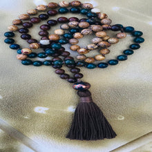 Carica l&#39;immagine nel visualizzatore di Gallery, Mala Crisocolla, Pietra Paesina &amp; Legno
