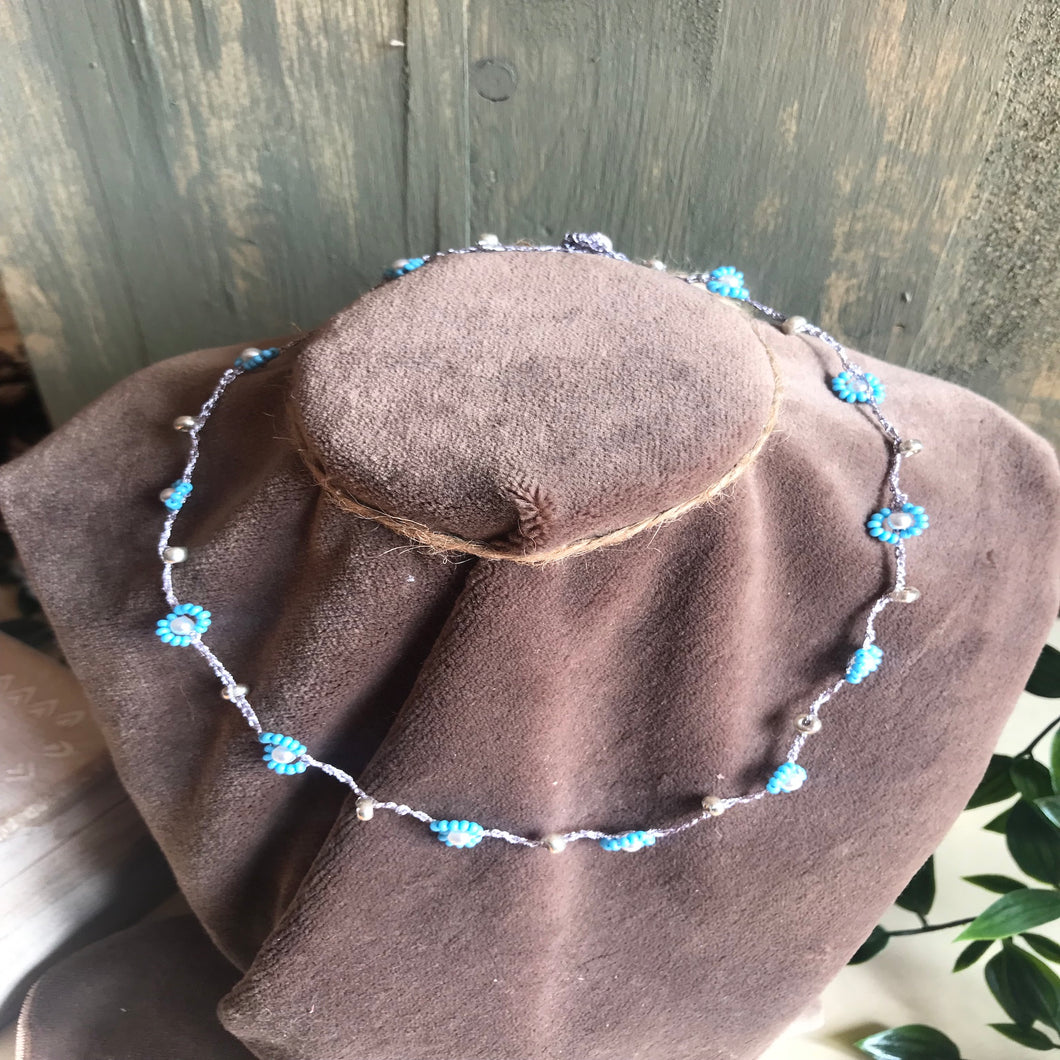 Il Girocollo Daisy Silver Light Blue