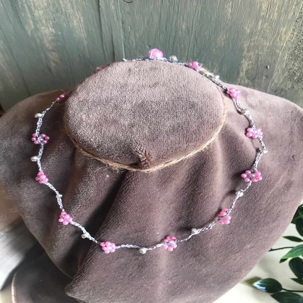 Il Girocollo Daisy Silver Pink