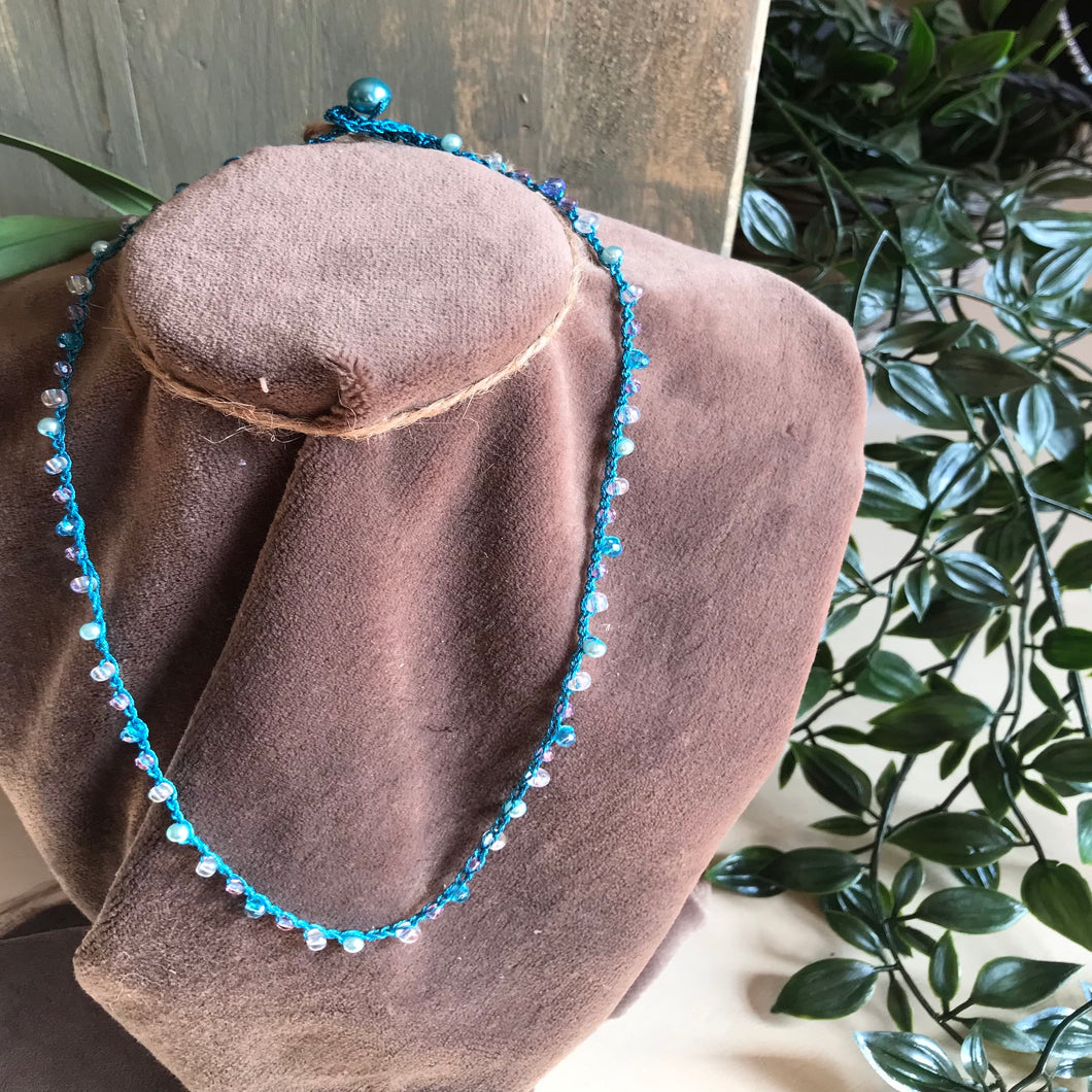 Collana Luce Blu Carta da Zucchero