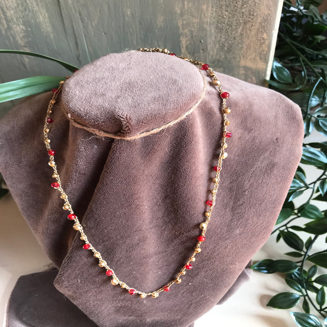 Collana Luce Gold & Red